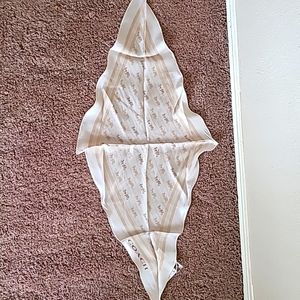 Coach cream silk scarf